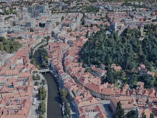 Ljubljana City, Slovenia (2023) 3D Model preview