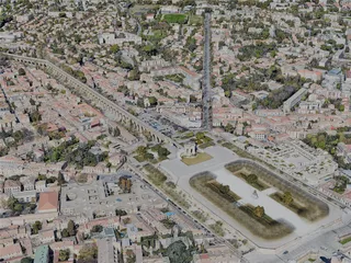 Montpellier City, France (2023) 3D Model preview