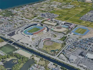 Hikone City, Japan (2023) 3D Model preview