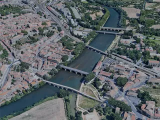 Beziers City, France (2022) 3D Model preview