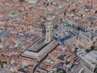 Bruges City, Belgium (2022) 3D Model preview