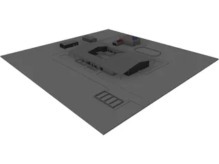 Equestrian Center 3D Model preview