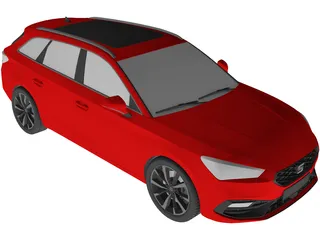 Seat Leon Sportstourer (2022) 3D Model preview