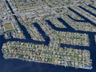 Cape Coral City, FL, USA (2023) 3D Model preview