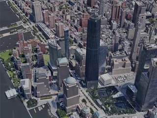 New York City, Lower Manhattan, USA (2023) 3D Model preview
