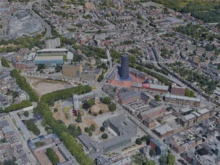 Charleroi City, Belgium (2022) 3D Model preview