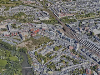 Le Mans City, France (2022) 3D Model preview