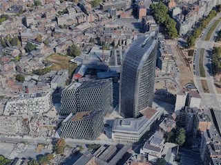 Liege City, Belgium (2022) 3D Model preview
