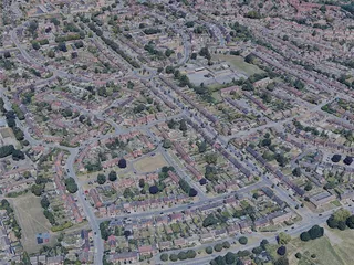 Luton City, UK (2022) 3D Model preview