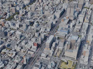 Okayama City, Japan (2023) 3D Model preview