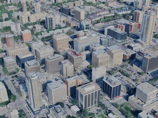 Edmonton City, AB, Canada (2024) 3D Model preview