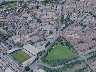 Leicester City, UK (2024) 3D Model preview