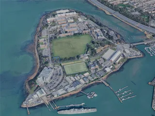 Portsmouth City, UK (2024) 3D Model preview