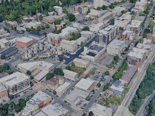 Tacoma City, WA, USA (2024) 3D Model preview