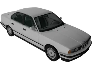 BMW 525i Sedan [E34] (1988) 3D Model preview
