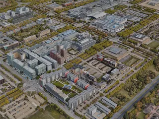 Milton Keynes City, UK (2022) 3D Model preview