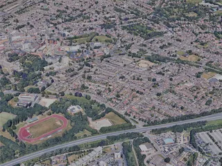 Peterborough City, UK (2023) 3D Model preview