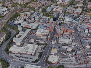 Preston City, UK (2022) 3D Model preview