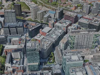 Salford Quays City, UK (2023) 3D Model preview
