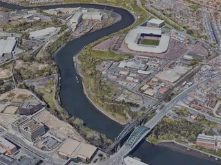 Sunderland City, UK (2022) 3D Model preview