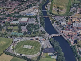 Worcester City, UK (2023) 3D Model preview