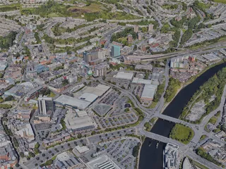 Swansea City, UK (2022) 3D Model preview
