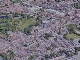Wrexham City, UK (2023) 3D Model preview