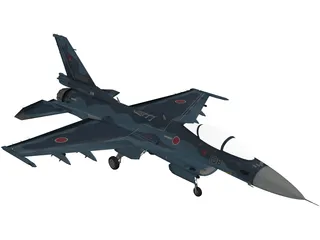 Mitsubishi F-2 3D Model preview