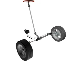 Steering System 3D Model preview