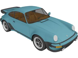 Porsche 911 Turbo (1975) 3D Model preview