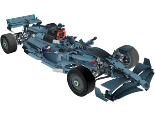 Mercedes-AMG Petronas F1 Lego 3D Model preview