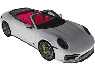 Porsche 911 Carrera GTS Convertible (2022) 3D Model preview