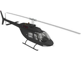 Bell 206B JetRanger III Citycopter 3D Model preview