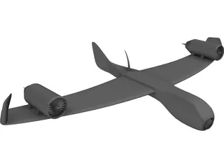 Differential Turbofan UAV Concept 2A7-XP 3D Model preview