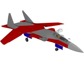 Sukhoi Su-27KM Flanker 3D Model preview