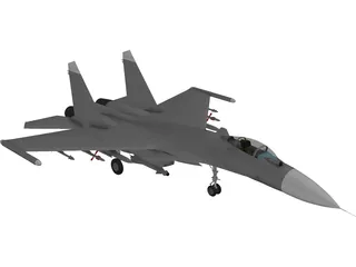 Sukhoi Su-33 Flanker-D 3D Model preview