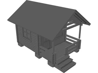 Log Cabin 3D Model preview