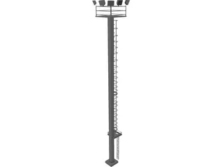 Airport Light 3D Model preview
