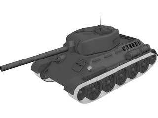 T34 Tank 3D Model preview