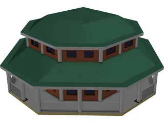 Modular House 3D Model preview