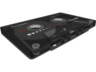 Cassette Tape 3D Model preview