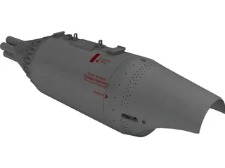 UB-32-M57-Helo Rocket Pod 3D Model preview