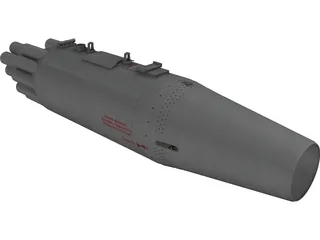 UB-16-M57-KV Rocket Pod 3D Model preview