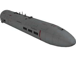 GUV-8700 Grenade Launcher Pod 3D Model preview