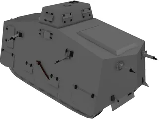 A7V Tank 3D Model preview