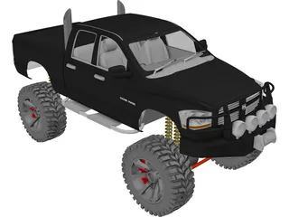 Dodge Ram Offroad (2007) [Lifted] 3D Model preview
