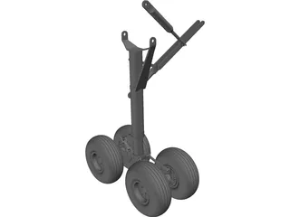 Landing Gear Nose TriStar 3D Model preview