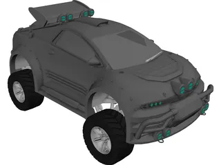 Suped up 4x4 Bug 3D Model preview