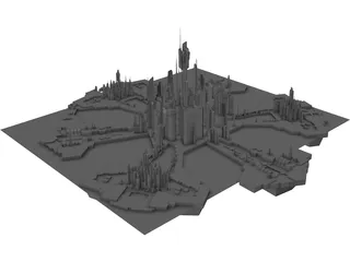 Stargate Atlantis City 3D Model preview