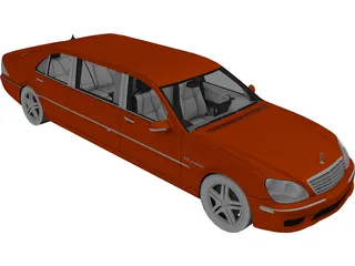 Mercedes-Benz S-class Limousine 3D Model preview